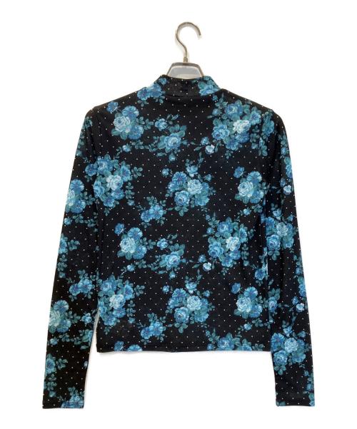 MAISON SPECIAL（メゾンスペシャル）MAISON SPECIAL (メゾンスペシャル) フラワードットハイネックカットソー ブラック サイズ:Freeの古着・服飾アイテム
