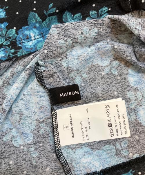 MAISON SPECIAL（メゾンスペシャル）MAISON SPECIAL (メゾンスペシャル) フラワードットハイネックカットソー ブラック サイズ:Freeの古着・服飾アイテム