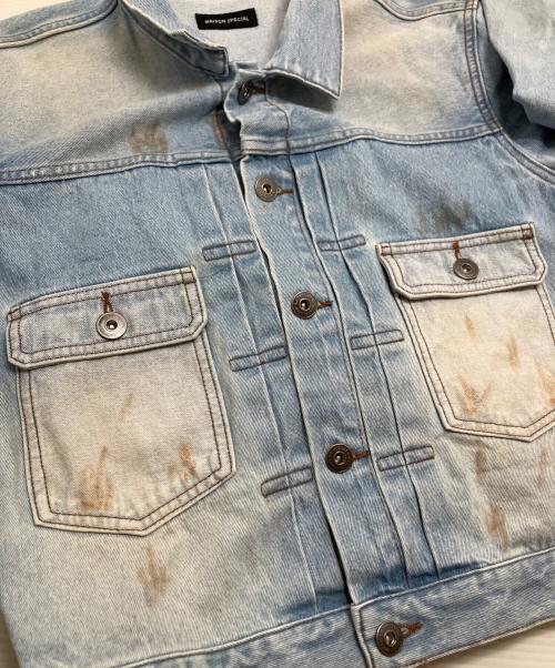 MAISON SPECIAL（メゾンスペシャル）MAISON SPECIAL (メゾンスペシャル) Mud Draw Ring Die Denim Jacket インディゴ サイズ:Ｆｒｅｅの古着・服飾アイテム