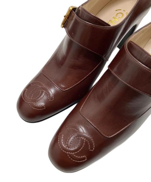 CHANEL（シャネル）CHANEL (シャネル) ココマークヒールパンプス ブラウン サイズ:36の古着・服飾アイテム