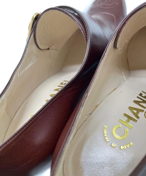 CHANEL（シャネル）CHANEL (シャネル) ココマークヒールパンプス ブラウン サイズ:36の古着・服飾アイテム