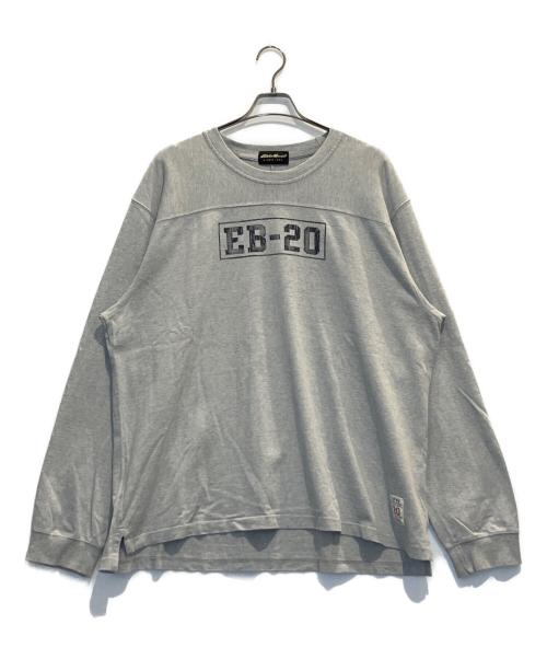 Eddie Bauer（エディーバウアー）Eddie Bauer (エディーバウアー) フットボールTシャツ グレー サイズ:表記なしの古着・服飾アイテム