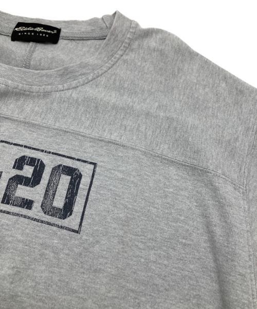 Eddie Bauer（エディーバウアー）Eddie Bauer (エディーバウアー) フットボールTシャツ グレー サイズ:表記なしの古着・服飾アイテム