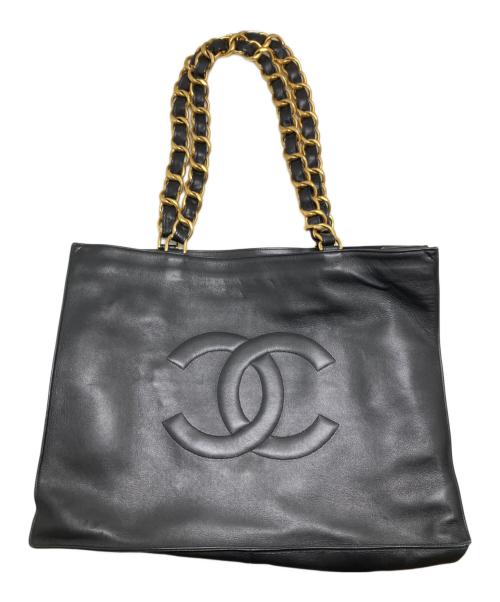 CHANEL（シャネル）CHANEL (シャネル) デカココマークチェーントートバッグ ブラックの古着・服飾アイテム
