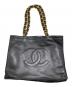 CHANEL (シャネル) デカココマークチェーントートバッグ ブラック：300000円