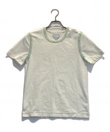 BOTTEGA VENETA（ボッテガベネタ）の古着「オーバーロックステッチデザインTシャツ」｜ホワイト