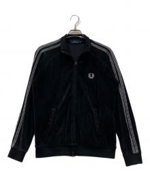 FRED PERRY（フレッドペリー）の古着「ベロアトラックジャケット」｜ブラック