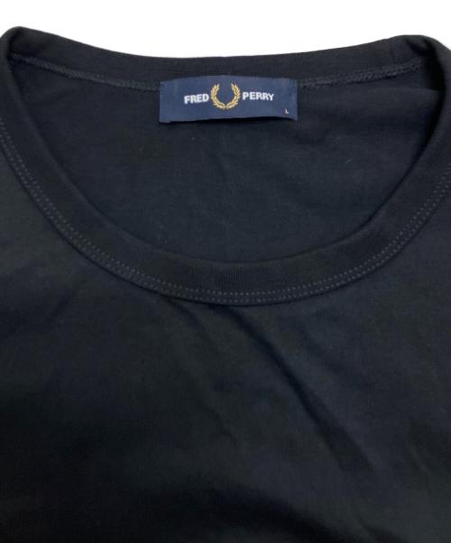 FRED PERRY（フレッドペリー）FRED PERRY (フレッドペリー) リンガーTシャツ ブラック サイズ:Lの古着・服飾アイテム