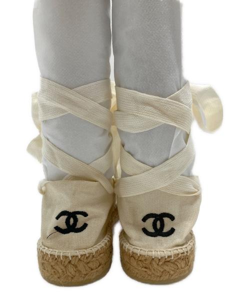 CHANEL（シャネル）CHANEL (シャネル) エスパドリーユ アイボリー サイズ:37の古着・服飾アイテム
