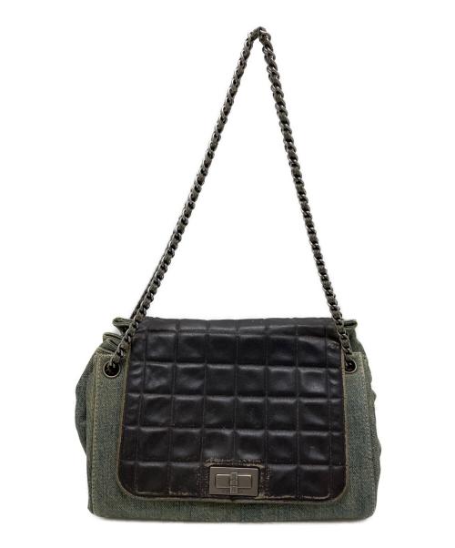 CHANEL（シャネル）CHANEL (シャネル) 2.55 チョコバー チェーンショルダーバッグ インディゴの古着・服飾アイテム