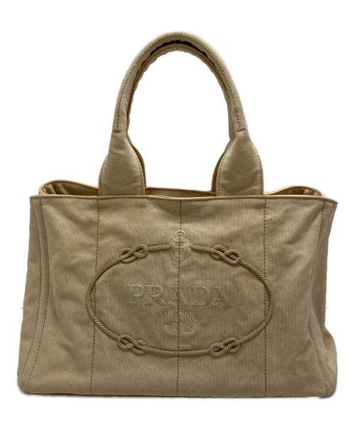PRADA（プラダ）PRADA (プラダ) カナパ キャンバストートバッグ ベージュの古着・服飾アイテム