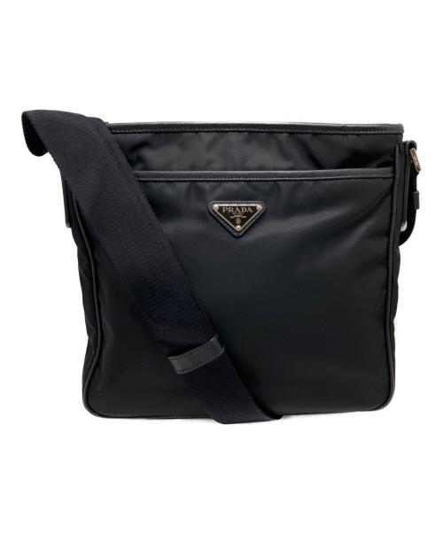 PRADA（プラダ）PRADA (プラダ) 三角プレート ショルダーバッグ ブラックの古着・服飾アイテム