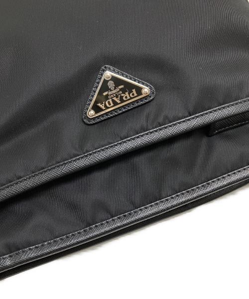 PRADA（プラダ）PRADA (プラダ) 三角プレート ショルダーバッグ ブラックの古着・服飾アイテム