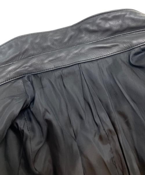 SHELLAC（シェラック）SHELLAC (シェラック) レザージャケット ブラック サイズ:48の古着・服飾アイテム