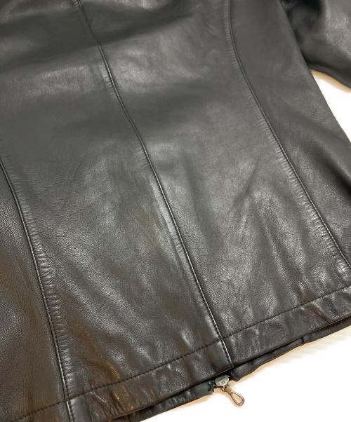 SHELLAC（シェラック）SHELLAC (シェラック) レザージャケット ブラック サイズ:48の古着・服飾アイテム