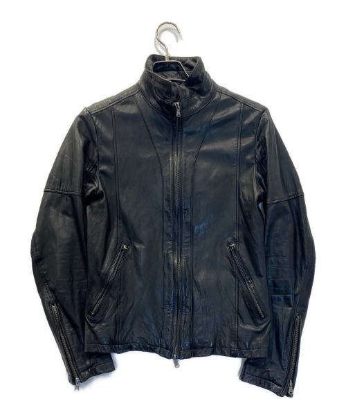 SHELLAC（シェラック）SHELLAC (シェラック) レザージャケット ブラック サイズ:46の古着・服飾アイテム