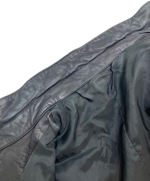 SHELLAC（シェラック）SHELLAC (シェラック) レザージャケット ブラック サイズ:46の古着・服飾アイテム