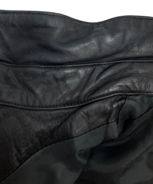 SHELLAC（シェラック）SHELLAC (シェラック) レザージャケット ブラック サイズ:46の古着・服飾アイテム