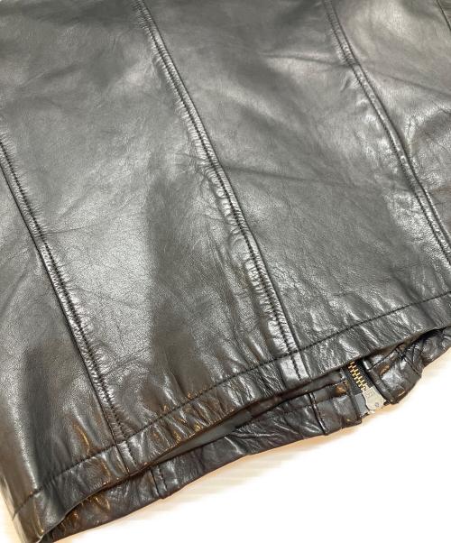 SHELLAC（シェラック）SHELLAC (シェラック) レザージャケット ブラック サイズ:46の古着・服飾アイテム