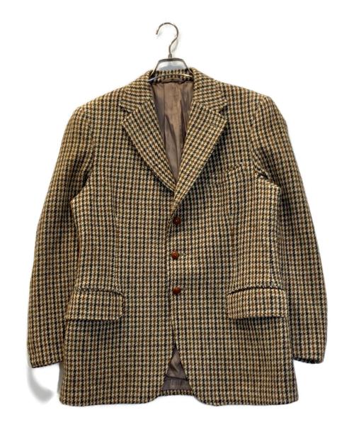 Harris Tweed（ハリスツイード）Harris Tweed (ハリスツイード) 千鳥格子柄ジャケット ブラウン サイズ:40(M〜Lサイズ相当)の古着・服飾アイテム