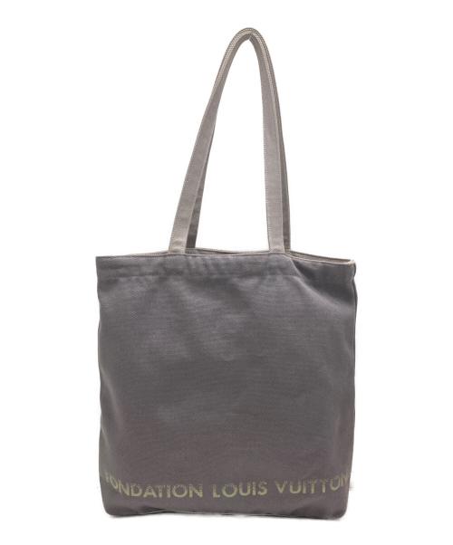 FONDATION LOUIS VUITTON（フォンダシオンルイヴィトン）FONDATION LOUIS VUITTON (フォンダシオンルイヴィトン) ロゴトートバッグ グレーの古着・服飾アイテム