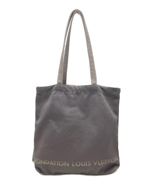 FONDATION LOUIS VUITTON（フォンダシオンルイヴィトン）FONDATION LOUIS VUITTON (フォンダシオンルイヴィトン) ロゴトートバッグ グレーの古着・服飾アイテム