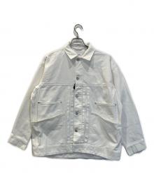 INHERIT（インヘリット）の古着「オーバーサイズ CARRY POCKET デニムジャケット」｜ホワイト