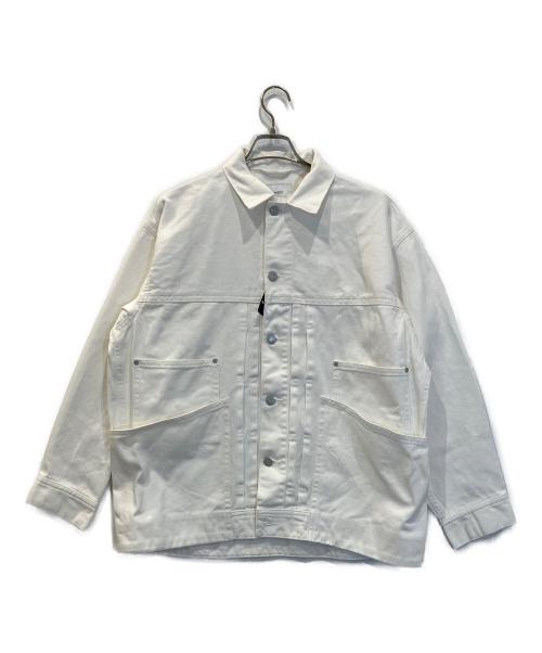 INHERIT（インヘリット）INHERIT (インヘリット) オーバーサイズ CARRY POCKET デニムジャケット ホワイト サイズ:M 未使用品の古着・服飾アイテム