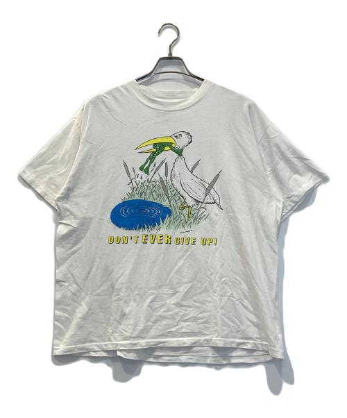 ONEITA（オニータ）ONEITA (オニータ) メッセージTシャツ ホワイト サイズ:XLの古着・服飾アイテム