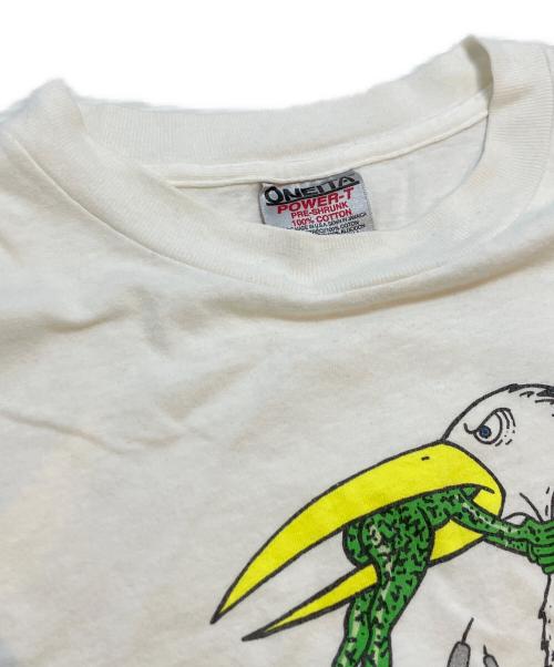ONEITA（オニータ）ONEITA (オニータ) メッセージTシャツ ホワイト サイズ:XLの古着・服飾アイテム