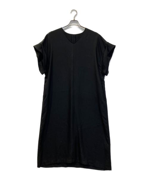 BEARDSLEY（ビアズリー）BEARDSLEY (ビアズリー) 麻調合繊カフタンワンピース ブラック サイズ:0(XS〜Sサイズ)の古着・服飾アイテム