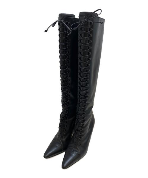 Manolo Blahnik（マノロブラニク）Manolo Blahnik (マノロブラニク) ロングブーツ ブラック サイズ:36の古着・服飾アイテム