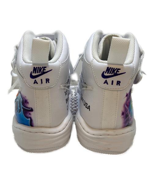 NIKE（ナイキ）NIKE (ナイキ) OFFWHITE (オフホワイト) AIR FORCE 1 MID SP LTHR GRAFFITIハイカットスニーカ ホワイト サイズ:US9.5/UK8.5/EU43/27.5cmの古着・服飾アイテム