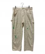 MISTER GREENミスターグリーン）の古着「SPLATTER PANT」｜アイボリー