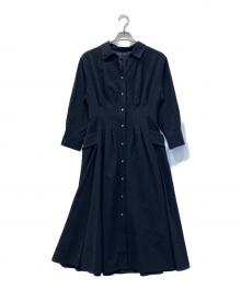JUSGLITTY（ジャスグリッティー）の古着「シャツタックワンピース」｜ネイビー