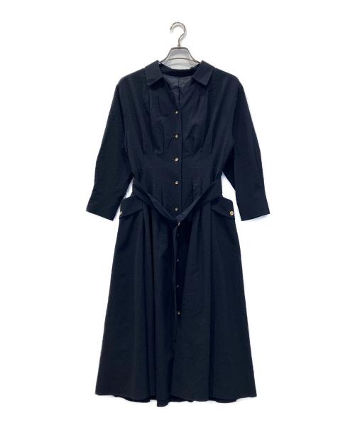 JUSGLITTY（ジャスグリッティー）JUSGLITTY (ジャスグリッティー) シャツタックワンピース ネイビー サイズ:2の古着・服飾アイテム