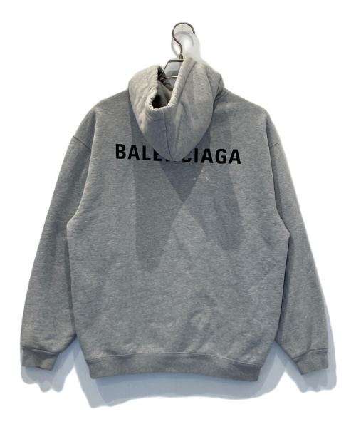 BALENCIAGA（バレンシアガ）BALENCIAGA (バレンシアガ) バックロゴスウェットプルオーバーパーカー グレー サイズ:XXSの古着・服飾アイテム