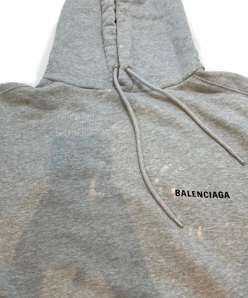 BALENCIAGA（バレンシアガ）BALENCIAGA (バレンシアガ) バックロゴスウェットプルオーバーパーカー グレー サイズ:XXSの古着・服飾アイテム