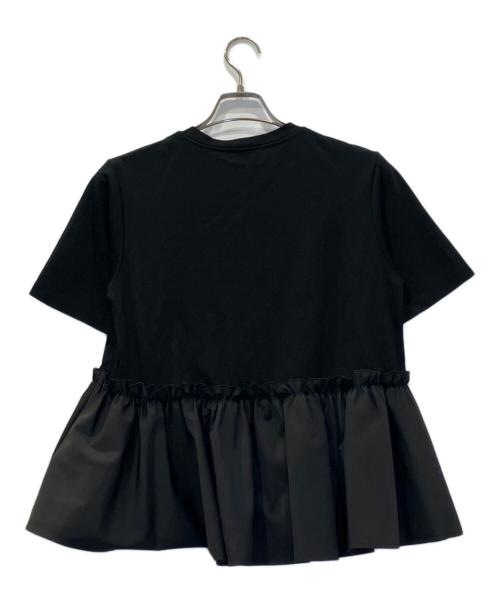 BALLSEY（ボールジィ）BALLSEY (ボールジィ) ジャージコンビ ペプラムプルオーバー ブラック サイズ:36の古着・服飾アイテム