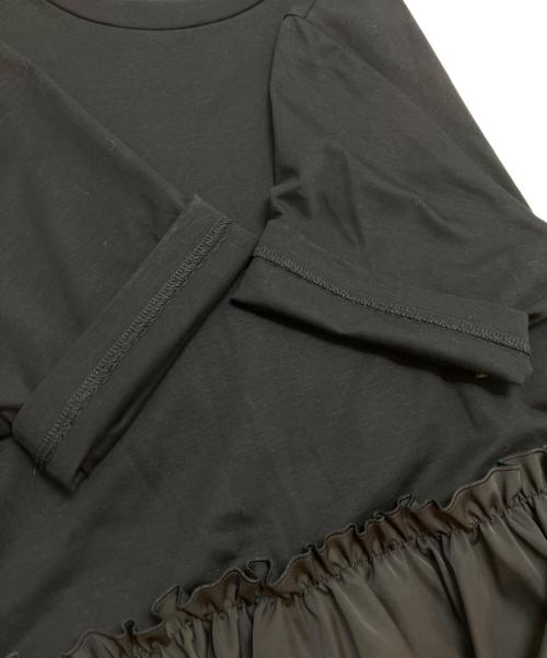BALLSEY（ボールジィ）BALLSEY (ボールジィ) ジャージコンビ ペプラムプルオーバー ブラック サイズ:36の古着・服飾アイテム