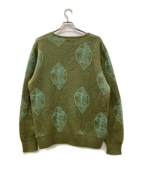stussy（ステューシー）stussy (ステューシー) Mask Mohair Cardigan グリーン サイズ:Mの古着・服飾アイテム
