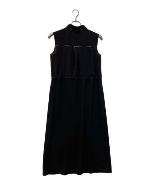 PS Paul Smith（ＰＳポールスミス）PS Paul Smith (ＰＳポールスミス) ソフトライトジョーゼットワンピース ブラック サイズ:40の古着・服飾アイテム