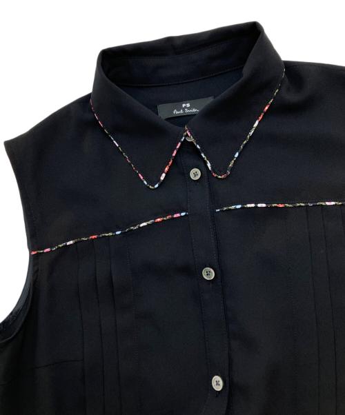 PS Paul Smith（ＰＳポールスミス）PS Paul Smith (ＰＳポールスミス) ソフトライトジョーゼットワンピース ブラック サイズ:40の古着・服飾アイテム