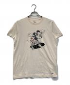 COACH×DISNEYコーチ×ディズニー）の古着「スパンコールＴシャツ」｜ベージュ