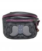 COACH×DISNEYコーチ×ディズニー）の古着「ウエストポーチ」｜ブラック×パープル