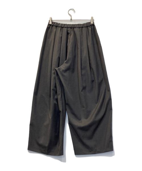 mizuiro-ind（ミズイロインド）mizuiro-ind (ミズイロインド) ワイドタックパンツ グレー サイズ:Free 未使用品の古着・服飾アイテム