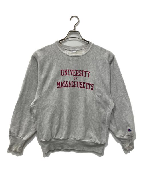 Champion REVERSE WEAVE（チャンピオン リバース ウィーブ）Champion REVERSE WEAVE (チャンピオン リバース ウィーブ) 90’ｓ三段プリントスウェット グレー サイズ:XXLの古着・服飾アイテム