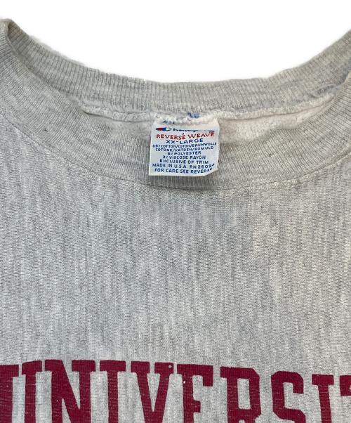 Champion REVERSE WEAVE（チャンピオン リバース ウィーブ）Champion REVERSE WEAVE (チャンピオン リバース ウィーブ) 90’ｓ三段プリントスウェット グレー サイズ:XXLの古着・服飾アイテム