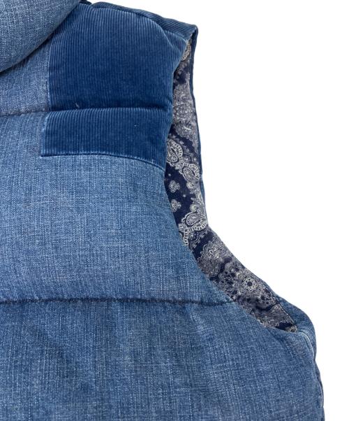REMI RELIEF（レミレリーフ）REMI RELIEF (レミレリーフ) デニムダウンベスト インディゴ サイズ:XLの古着・服飾アイテム