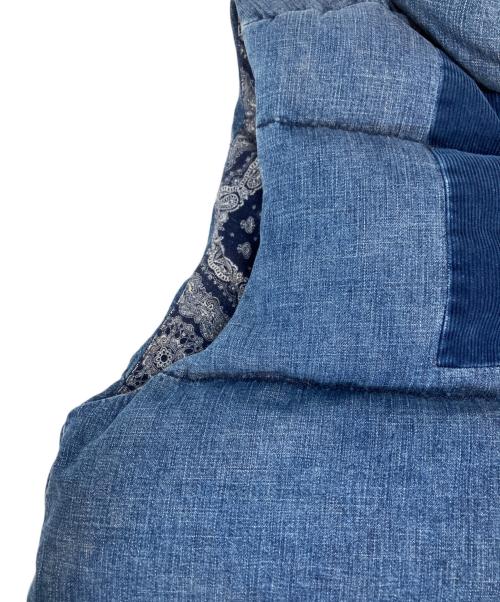 REMI RELIEF（レミレリーフ）REMI RELIEF (レミレリーフ) デニムダウンベスト インディゴ サイズ:XLの古着・服飾アイテム
